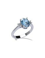 Ring Gemoro Woman in White Gold Acquamarina 1 Ct AM192BIA - AM192BIA